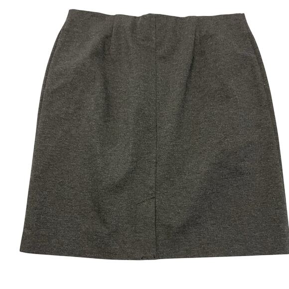 J. Jill Pencil Skirt Women's Size Medium Petite Stretch Viscose Blend Gray - Picture 2 of 6